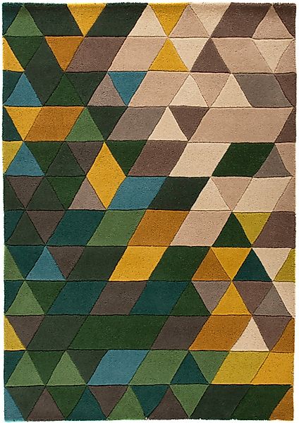 FLAIR RUGS Wollteppich "Prism, modern & geometrisch" rechteckig 10 mm Höhe günstig online kaufen