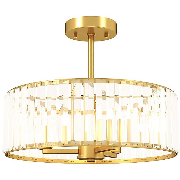 HOMCOM Kristall Deckenleuchte, Deckenlampe Hängend mit 3 x E14 Fassung, Run günstig online kaufen