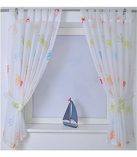 Kutti Gardine »Hände«, (1 St.), mit einem Raffhalter, Kindergardine, bedruc günstig online kaufen
