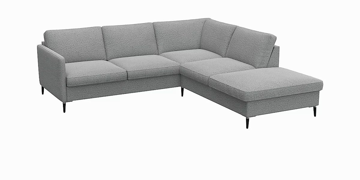 FLEXLUX Ecksofa "Fiore, L-Form", schmale Armlehnen, Füße Alu/schwarz, B/T 2 günstig online kaufen