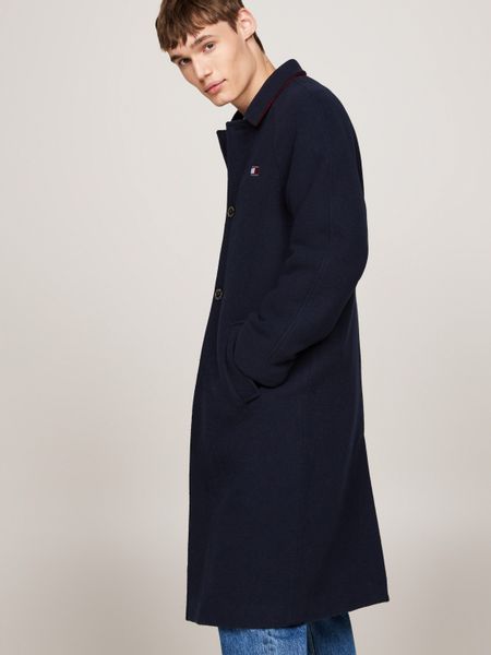 Tommy Jeans Langmantel "TJM WOOL COAT" mit halbgespreizten Kragen günstig online kaufen