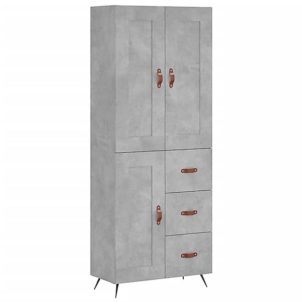 vidaXL Highboard Betongrau 69,5x34x180 cm Holzwerkstoff 3199981 günstig online kaufen