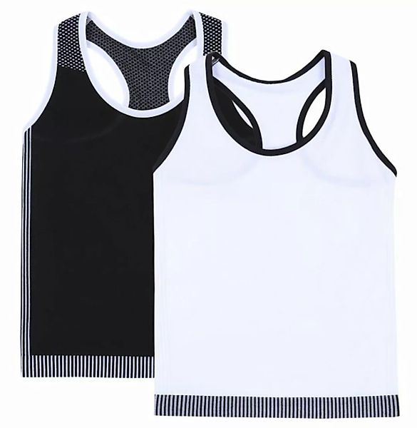 Sarcia.eu Ripptanktop 2x schwarz-weiße, nahtlose T-Shirts / Boxershirts 11- günstig online kaufen