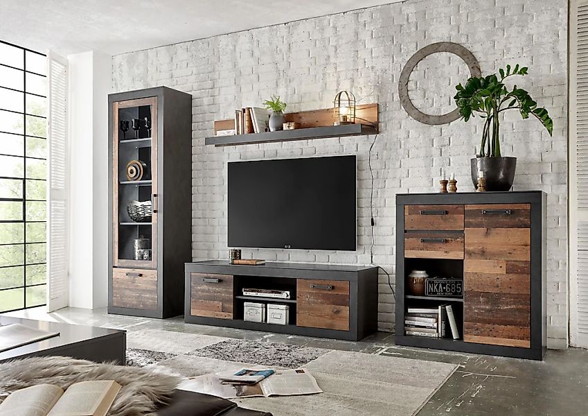 Home affaire Wohnwand "BROOKLYN" 4 Stk. tlg. günstig online kaufen
