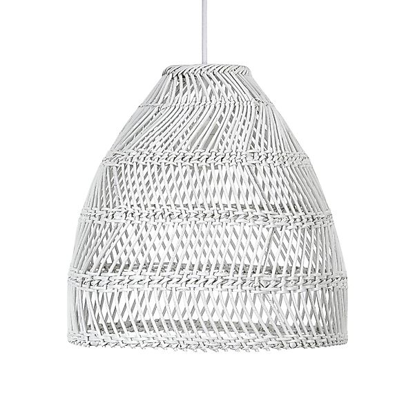 PR Home Hängeleuchte, Maja Outdoor, Ø 53 cm, weiß, Rattan günstig online kaufen