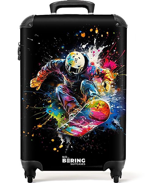 NoBoringSuitcases.com© Hartschalen-Trolley Snowboarder mit Graffiti 55x35x2 günstig online kaufen