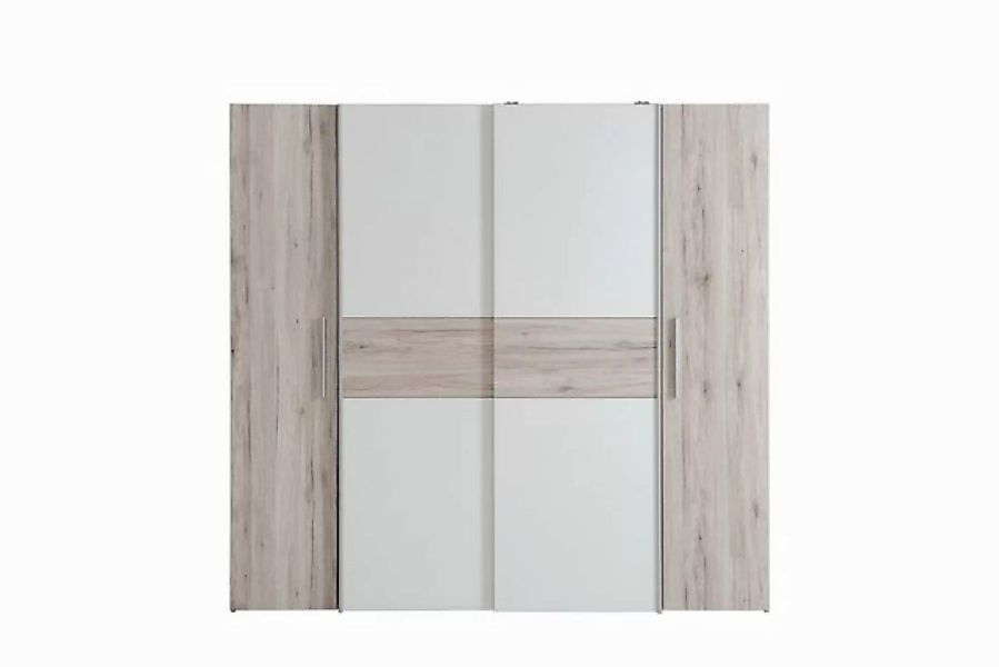 freiraum Kleiderschrank KALIXTUS 8 Böden, Sandeiche / Weiss - 200,1x190,5x6 günstig online kaufen