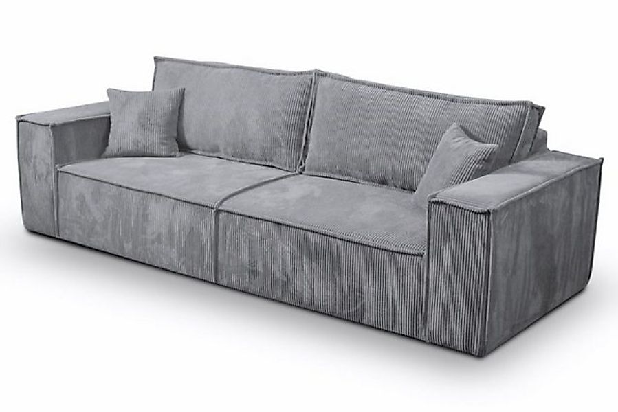 Compleo Schlafsofa MONA mit Bettkasten und Bettfunktion, Cordstoff, 3-Sitze günstig online kaufen