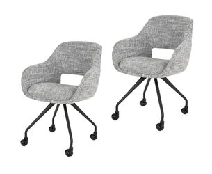 LEVEN Lifestyle Esszimmerstuhl LOTHAR mit Rollen günstig online kaufen