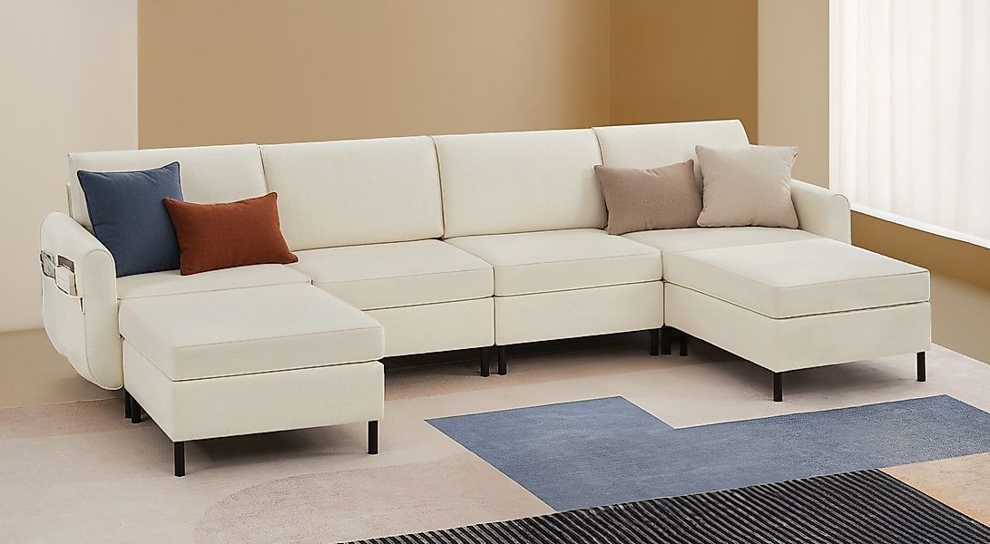VASAGLE Wohnlandschaft, 6 Teile, Modulares Sofa, günstig online kaufen
