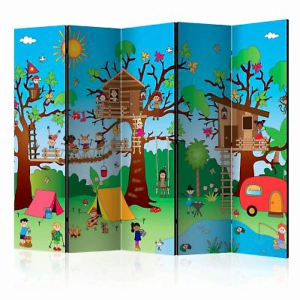 artgeist Paravent Happy Children II [Room Dividers] mehrfarbig Gr. 225 x 17 günstig online kaufen