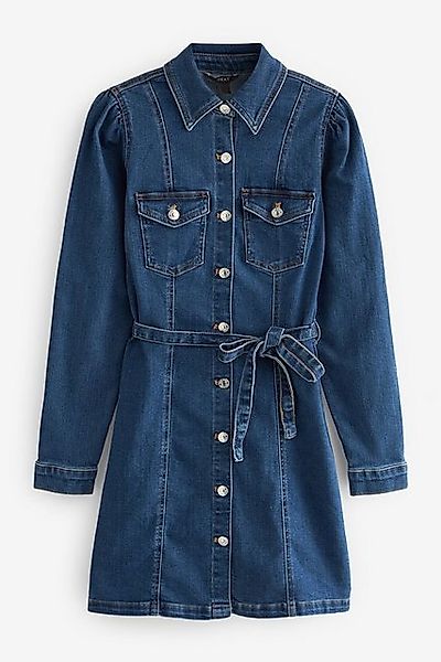 Next Blusenkleid Denim-Hemdkleid, Kurzgröße (1-tlg) günstig online kaufen