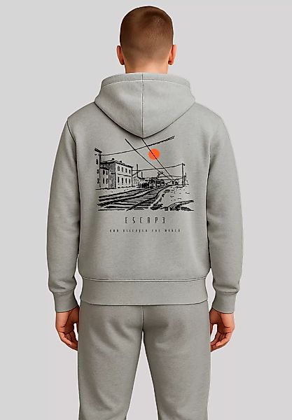 F4NT4STIC Kapuzenpullover "Escape Discover the World Town Train Station", P günstig online kaufen