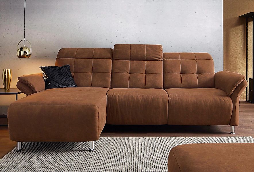 Home affaire Ecksofa "Manhattan L-Form" 2 Sitze mit elektrischer Relaxfunkt günstig online kaufen