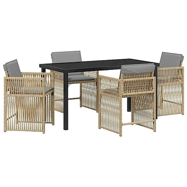 vidaXL Garten Essgruppe 5-Tlg Beige Poly Rattan 3380794 günstig online kaufen