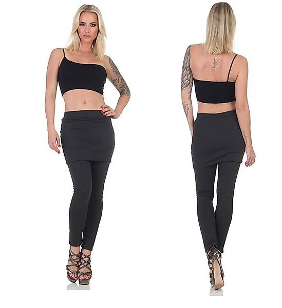 Rungassi Leggings Damen Teddy Leggings Mit Rock Gr. L-XL Farbe: anthrazit / günstig online kaufen