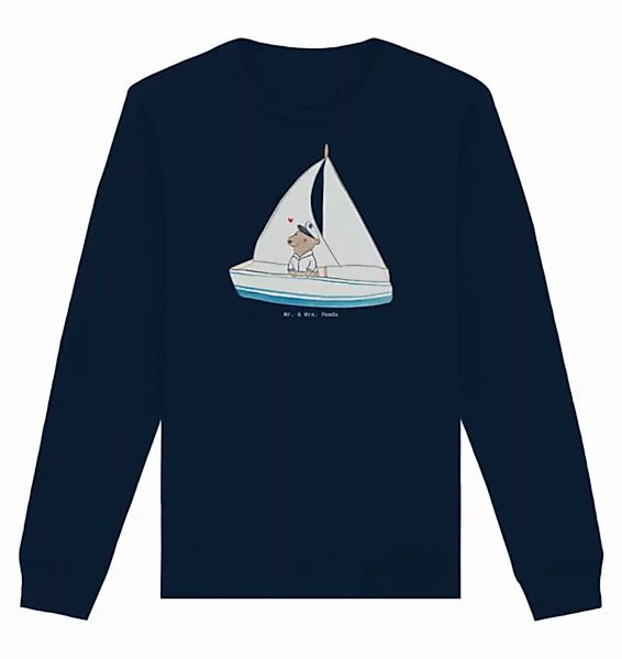 Mr. & Mrs. Panda Longpullover Größe M Bär Segeln - French Navy - Geschenk, günstig online kaufen