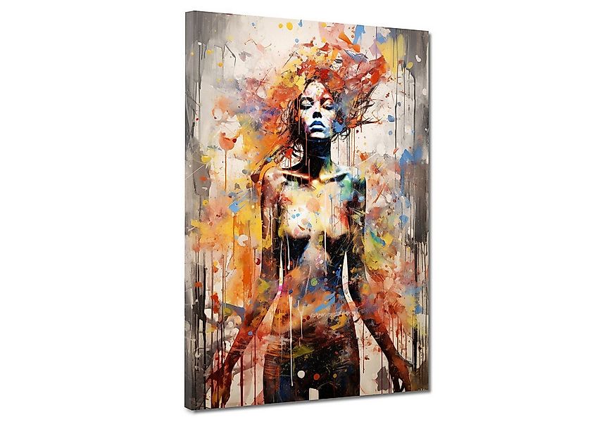 Artedinoi Leinwandbild Frau frontal Pop Art Leinwandbild Wandbild Kunstdruc günstig online kaufen