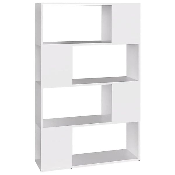 vidaXL Bücherregal Raumteiler Weiß 80x24x124,5 cm Holzwerkstoff 809134 günstig online kaufen