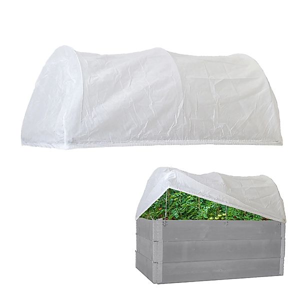 TRUTZHOLM Hochbeetabdeckung 120x80cm Bogenabdeckung Mit Vlies Frühbeetabdec günstig online kaufen