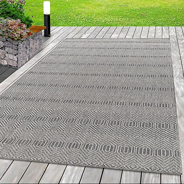 Ayyildiz In- und Outdoor-Teppich Aruba 4903 Grau 80 cm x 150 cm günstig online kaufen