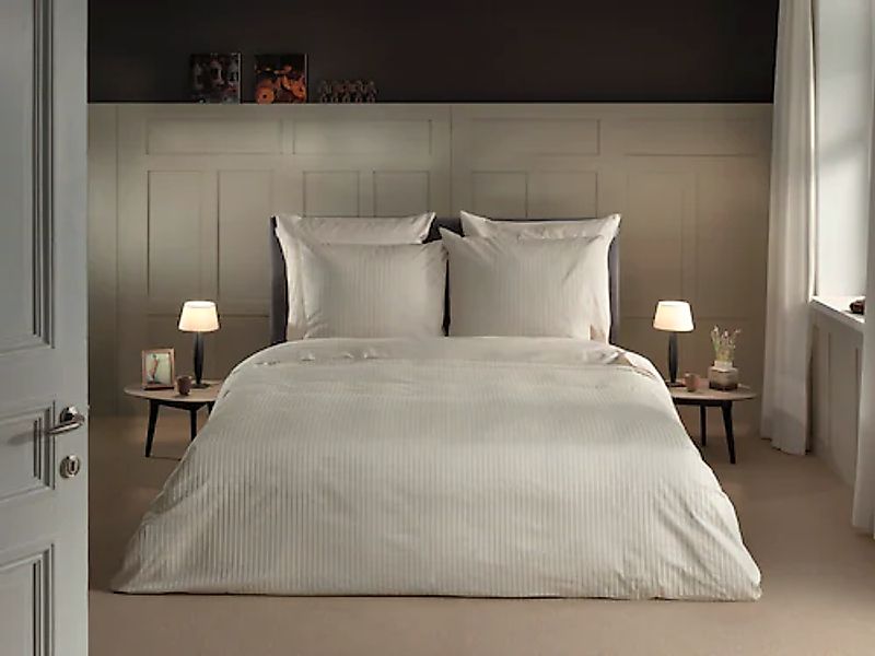 Heckett & Lane Bettwäsche »Banda« 2 tlg. hochwertiges Mako-Satin, Streifen günstig online kaufen