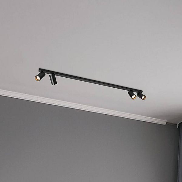 Deckenspot Hero, schwarz, 4-flammig, 120 cm, Metall, GU10 günstig online kaufen