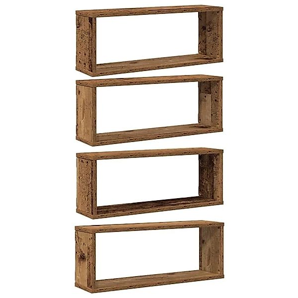 vidaXL Würfel-Wandregale 4 Stk Altholz-Optik 60x15x23 Holzwerkstoff 856587 günstig online kaufen