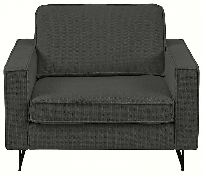 Home affaire Loveseat "Pinto 105 cm, Cord, Chenille, Lederoptik" mit Keder, günstig online kaufen