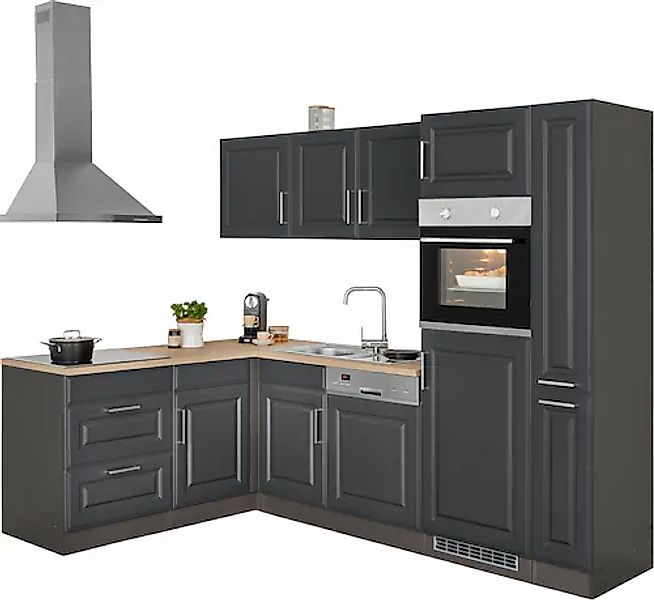 KOCHSTATION Winkelküche »KS-Stockholm« Stellbreite 260/170 cm, mit E-Geräte günstig online kaufen