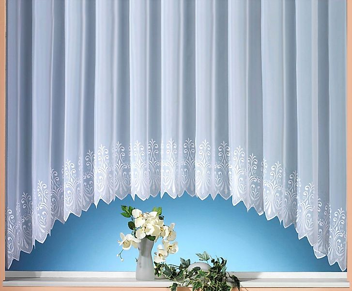 Weckbrodt Gardine "Heidelberg" Kräuselband 1 tlg. echte Stickerei, Voile, t günstig online kaufen