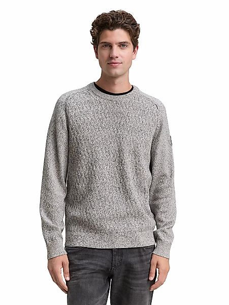 TOM TAILOR Strickpullover, mit Logo Stickerei am Arm günstig online kaufen