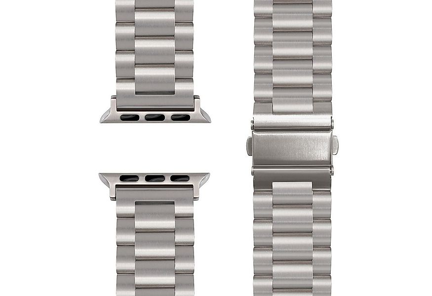 Nalia Smartwatch-Armband Apple Watch 49mm/46/45/44/42(Serie 1-3), Edelstahl günstig online kaufen