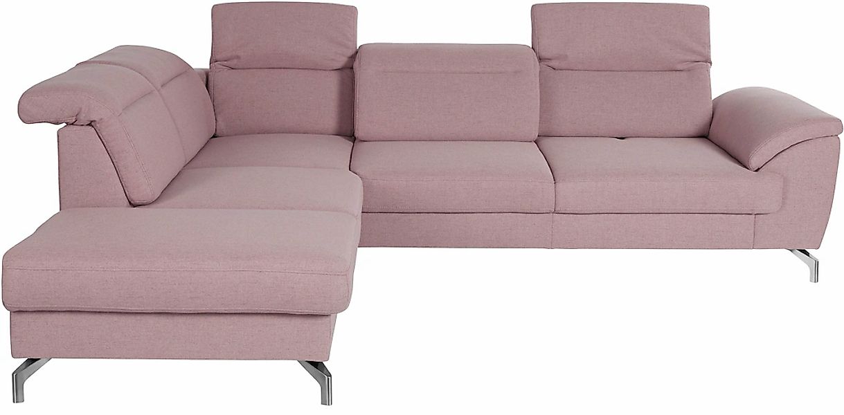 sit&more "Percy L-Form" 12 cm Fußhöhe, Sitztiefenverstellung, wahlweise in günstig online kaufen