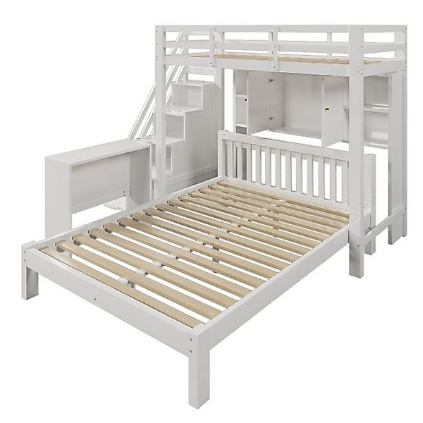 Gotagee Kinderbett Jugendbett mit Lagerregal Etagenbett Ohne Matratze 90x20 günstig online kaufen