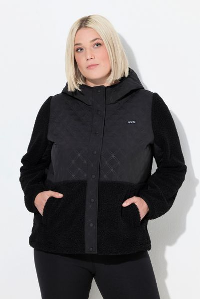Ulla Popken Sweatjacke Fleecejacke Stepp Kapuze günstig online kaufen