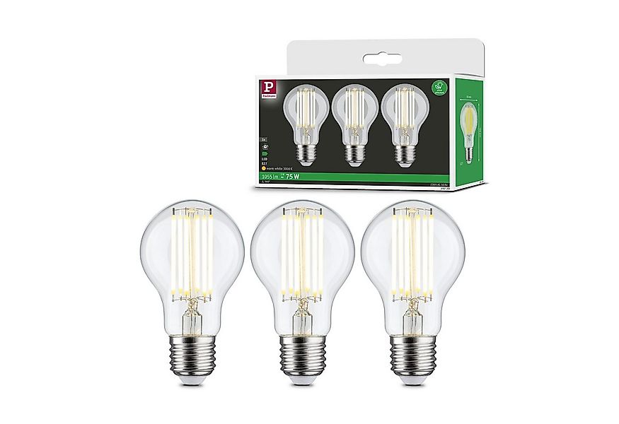 Paulmann LED-Leuchtmittel Eco-Line Filament 230V LED Birne E27 3er-Pack 105 günstig online kaufen