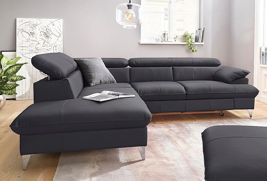 COTTA Ecksofa Caluso L-Form, mit Kopfteilverstellung, günstig online kaufen