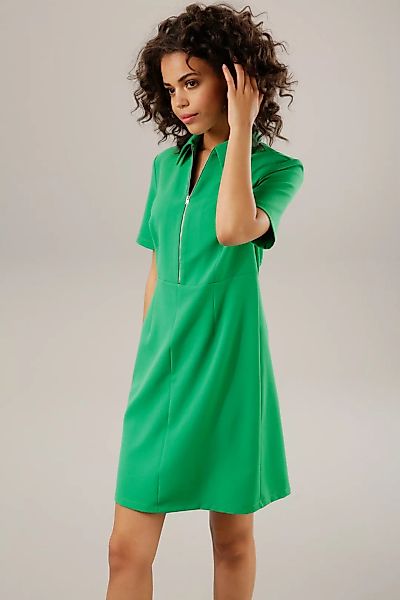 Aniston CASUAL Blusenkleid, mit dekorativem Reißverschluss bis zur Taille günstig online kaufen