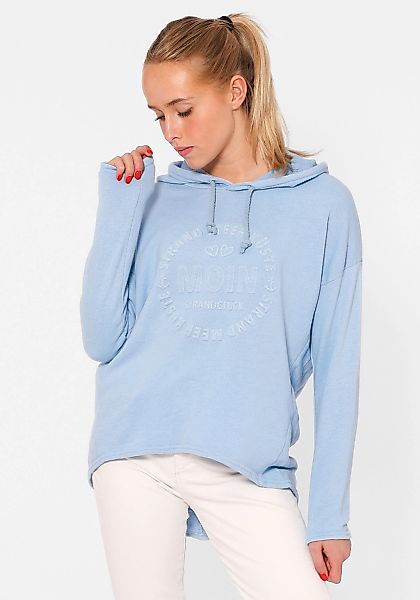 Zwillingsherz Hoodie ""Moin"", Kapuze, Kordelzug, Langarm, maritimer Schrif günstig online kaufen