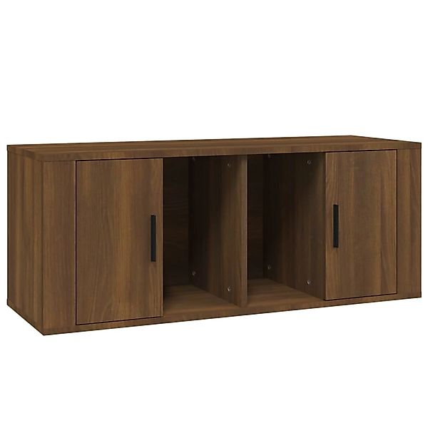 Vidaxl Tv-schrank Braun Eichen-optik 100x35x40 Cm Holzwerkstoff günstig online kaufen