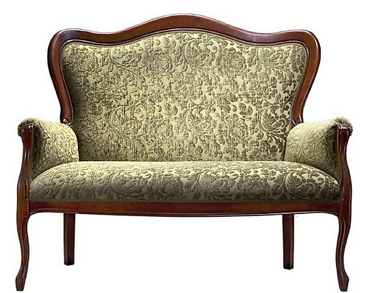 Casa Padrino Sofa Luxus Barock Sofa Grün / Dunkelbraun 124 x 74 x H. 107 cm günstig online kaufen