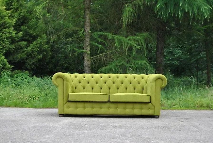 JVmoebel Sofa Chesterfield 2 Sitzer Couch Polster Textil Samt Couchen Sitz günstig online kaufen