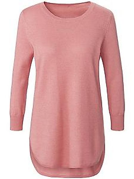 Rundhals-Pullover aus Seide und Kaschmir Peter Hahn rosé günstig online kaufen