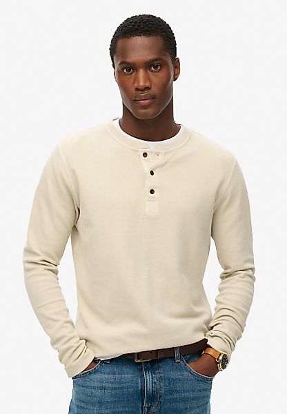 Superdry Langarmshirt "WAFFLE LONG SLEEVE HENLEY TOP" günstig online kaufen