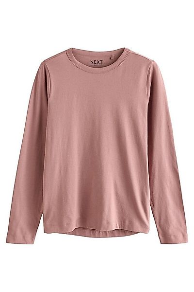Next Langarmshirt Langärmeliges Rundhalsoberteil aus 100 % Baumwolle (1-tlg günstig online kaufen