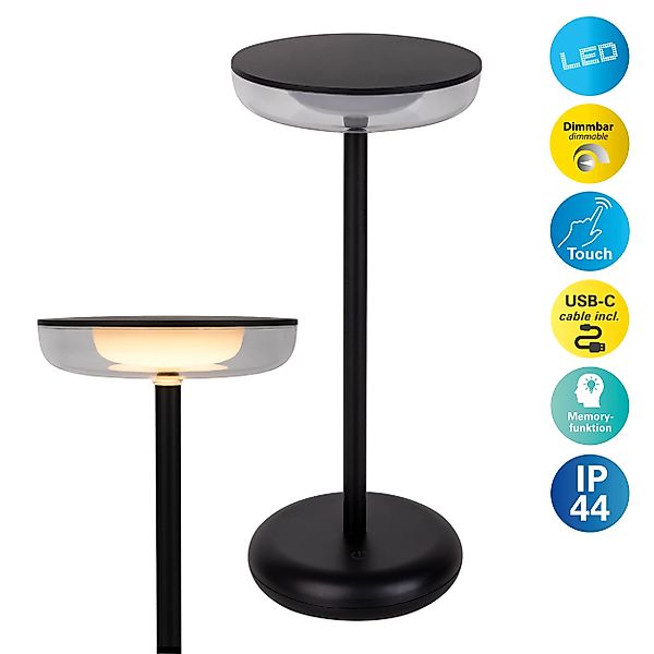 näve LED Tischleuchte Pasi, Dimmfunktion, Ein-/Ausschalter, günstig online kaufen