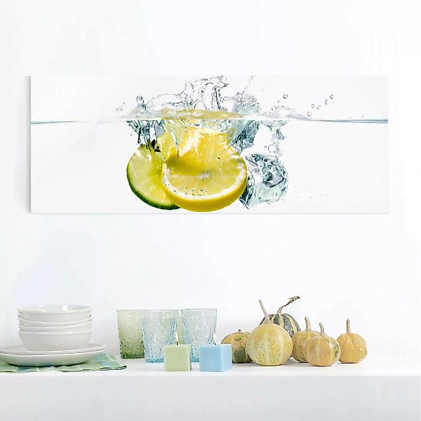 home24 Glasbild Zitrone und Limette im Wasser günstig online kaufen