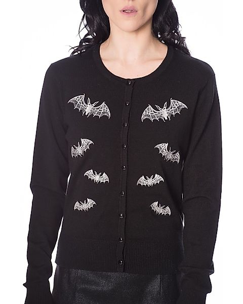 Banned Strickjacke Gothic Lace Bats Bestickte günstig online kaufen