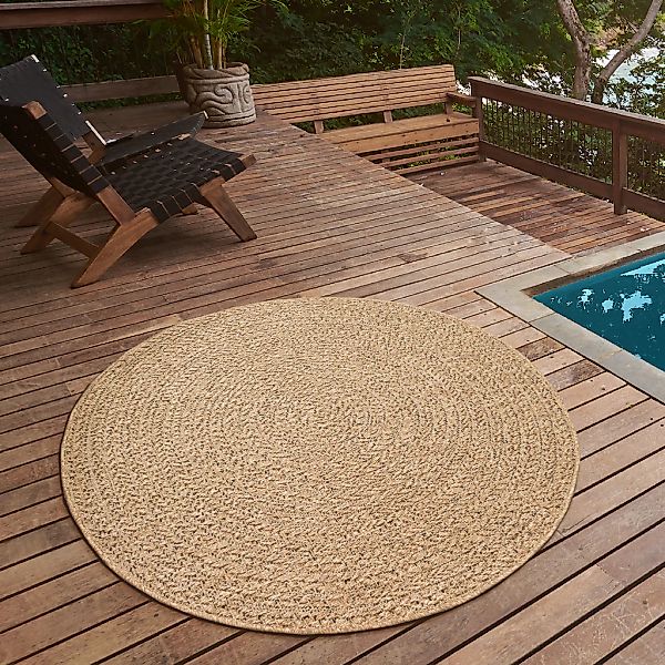 the carpet Teppich "Kansas" rund 1 mm Höhe moderner robuster In und Outdoor günstig online kaufen